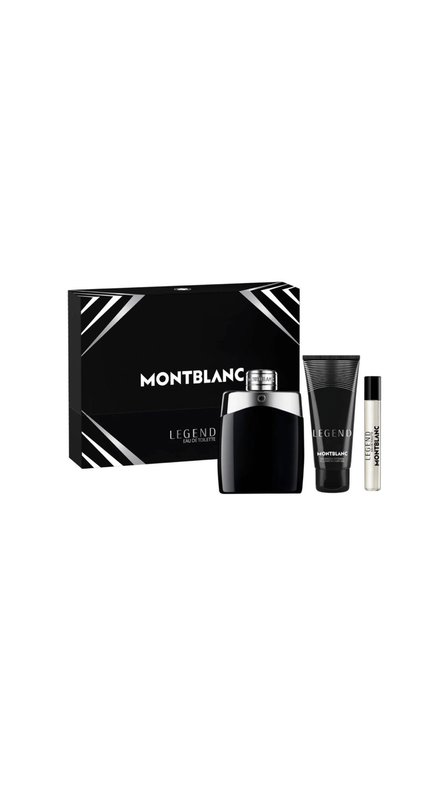 Montbanc Eau De Toilette Gift Set For Men (100ml+ 7.5ml) + All Over Shower Gel 100ml مونت بلانك بكج هدايا للرجال